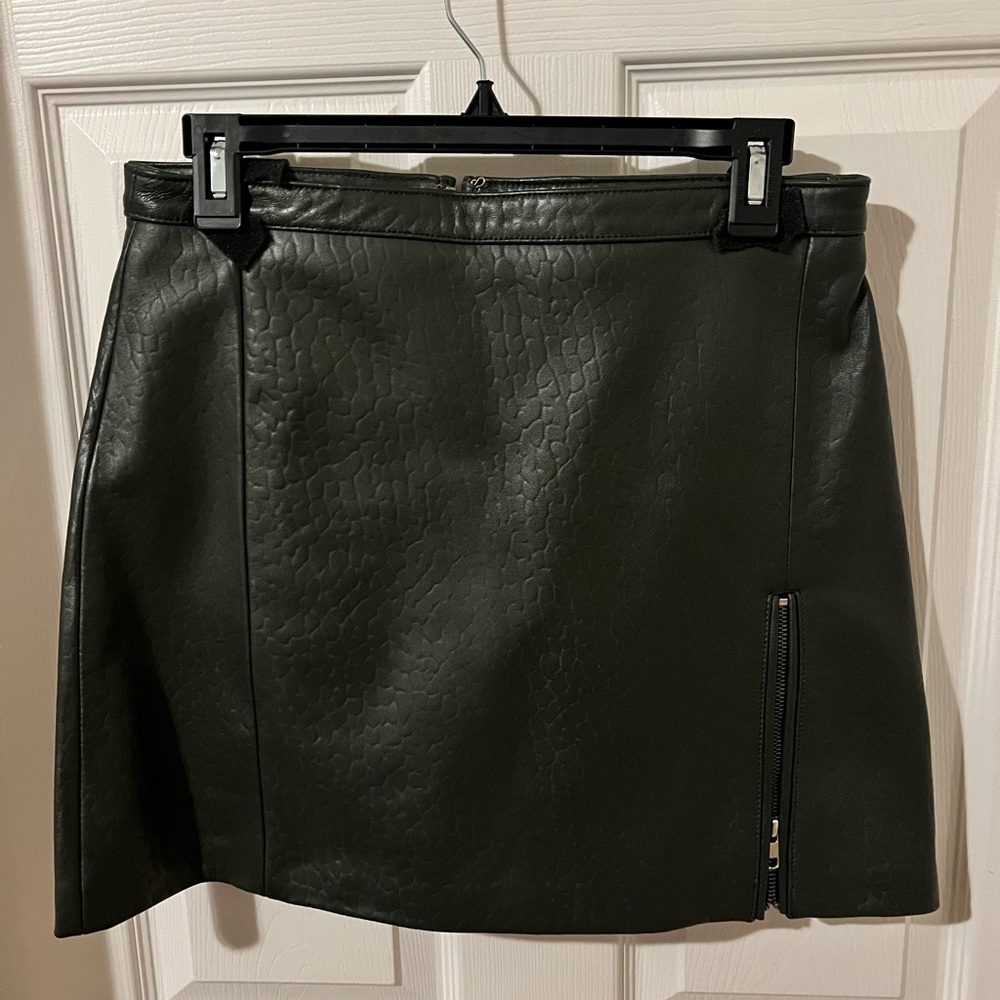 MUUBAA croc-effect leather mini skirt